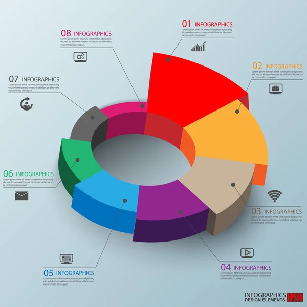 Infografiki szablon wektor — Wektor stockowy