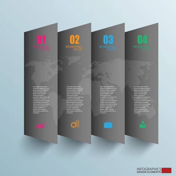 3D kağıt Infographic soyut