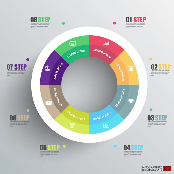 Pie Chart Infographic — Vector de stoc
