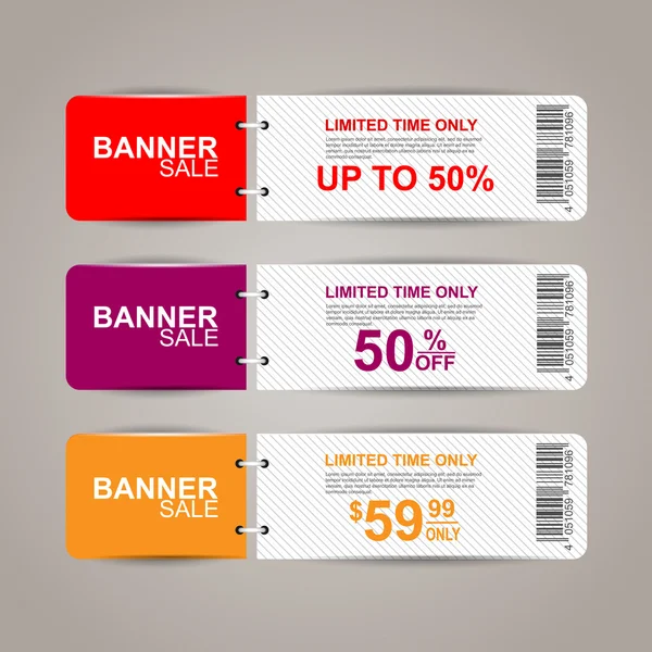 Venta de banners — Vector de stock