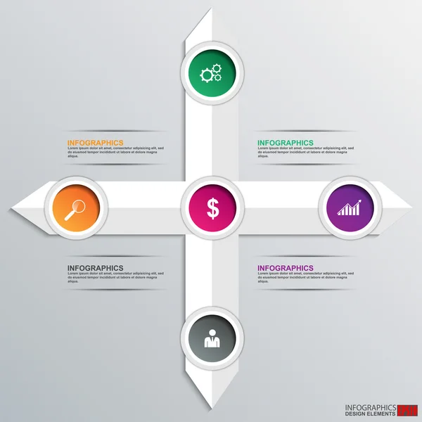 Modello di progettazione vettoriale infografica — Vettoriale Stock