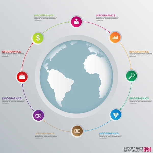 Infografías de línea de tiempo — Archivo Imágenes Vectoriales