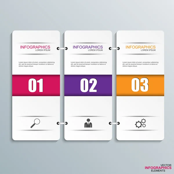 3D kağıt Infographic soyut