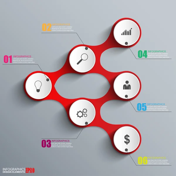 Infographics vektör tasarım şablonu — Stok Vektör