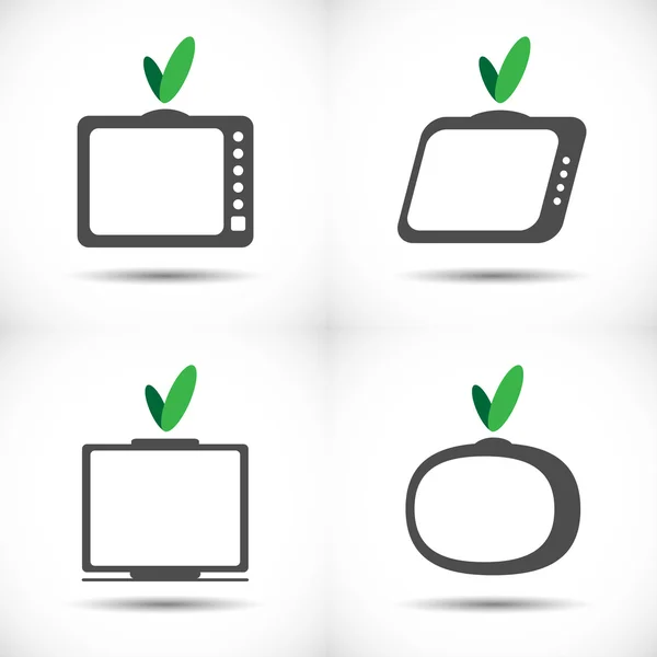 Conjunto de iconos de TV — Vector de stock