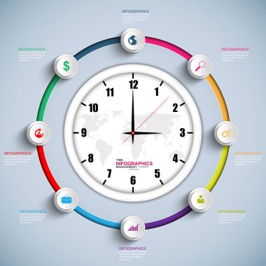 modern iş zaman yönetimi infographics planlama