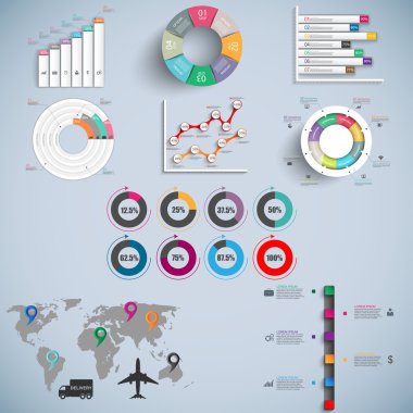 dizi infographics vektör tasarım şablonu