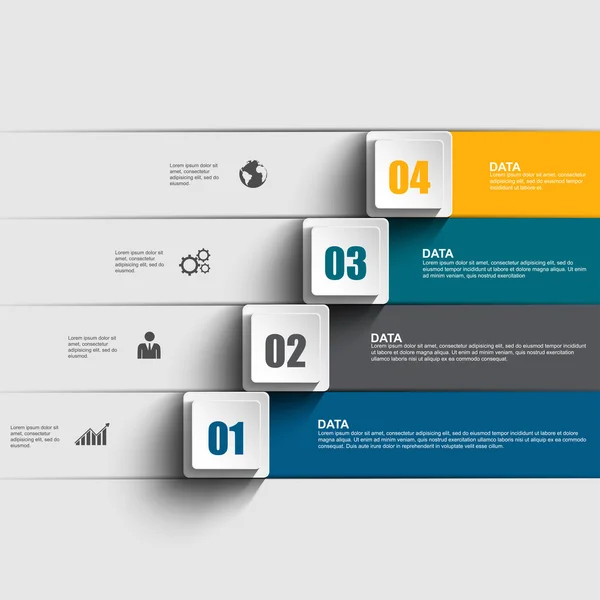 3D kağıt Infographic soyut
