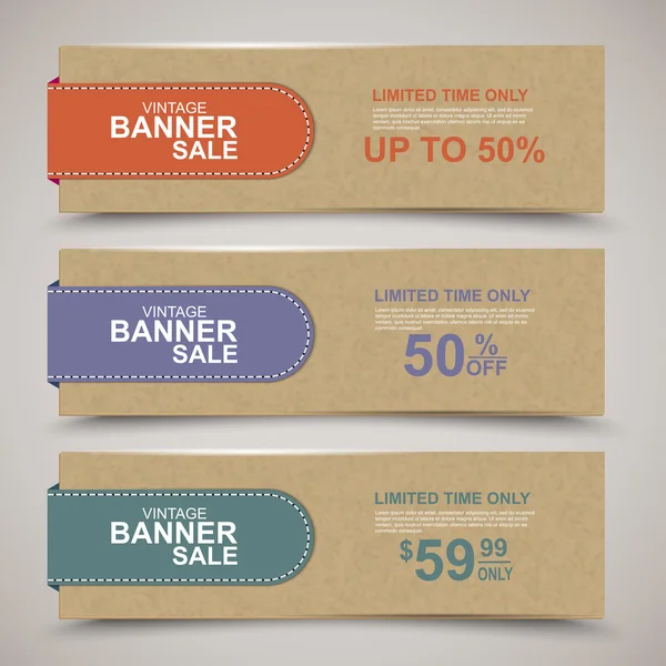 Venta de banners — Vector de stock