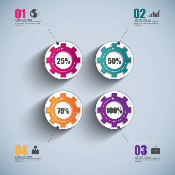 Infografik Vektor-Design-Vorlage — Stockvektor