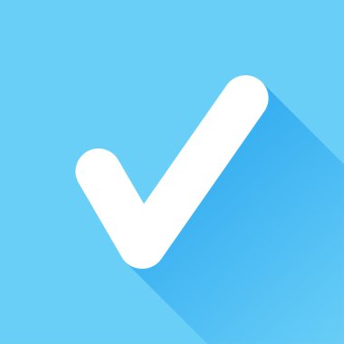 Düz onay işareti simgesi