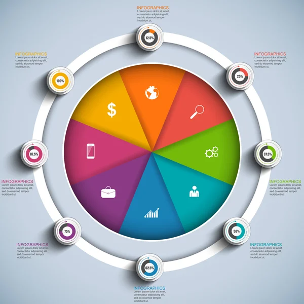 Infografik Vektor-Design-Vorlage — Stockvektor