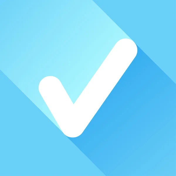 Marca de verificación plana símbolo — Vector de stock