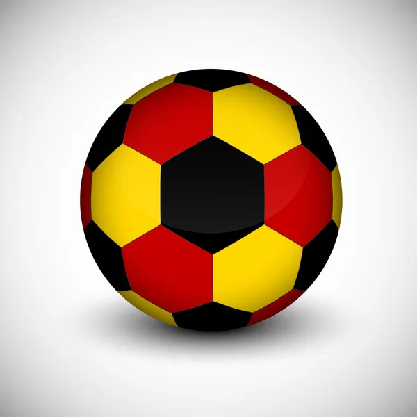 Balón de fútbol con bandera de Alemania aislada — Vector de stock