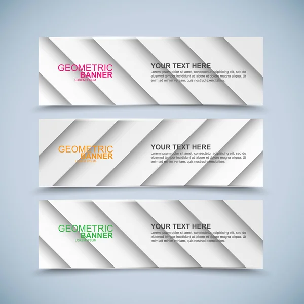Collection origami banner — Stock Vector