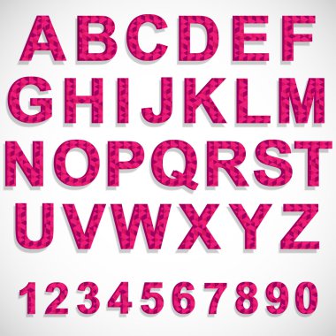 geometrik alfabetik yazı tipi stili