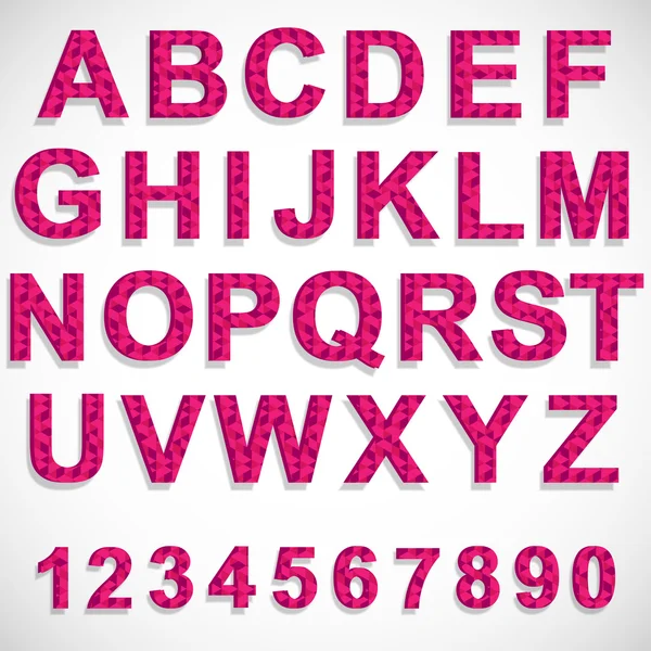 Geometric alphabet font style — Stock Vector