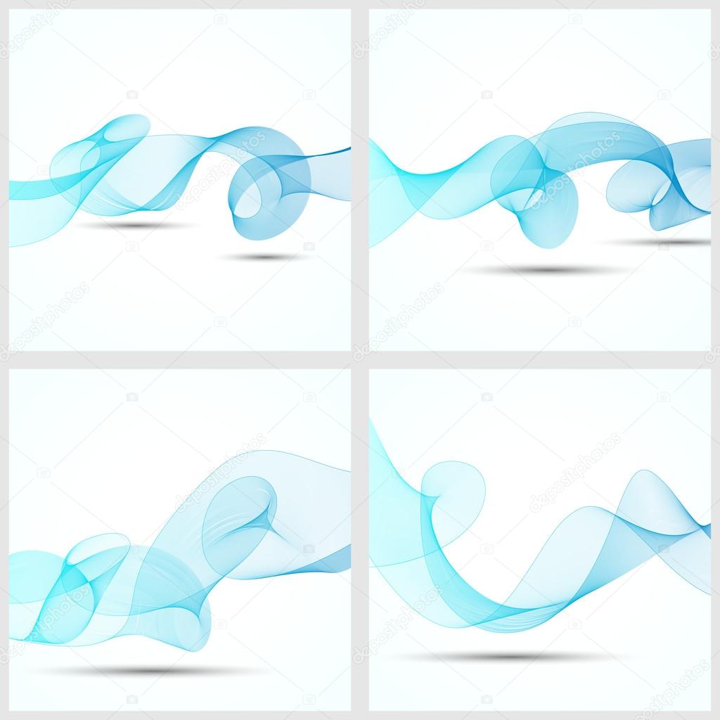 Set of abstract wave background