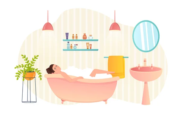 Spa Salon Flat Concept — Stock Vector