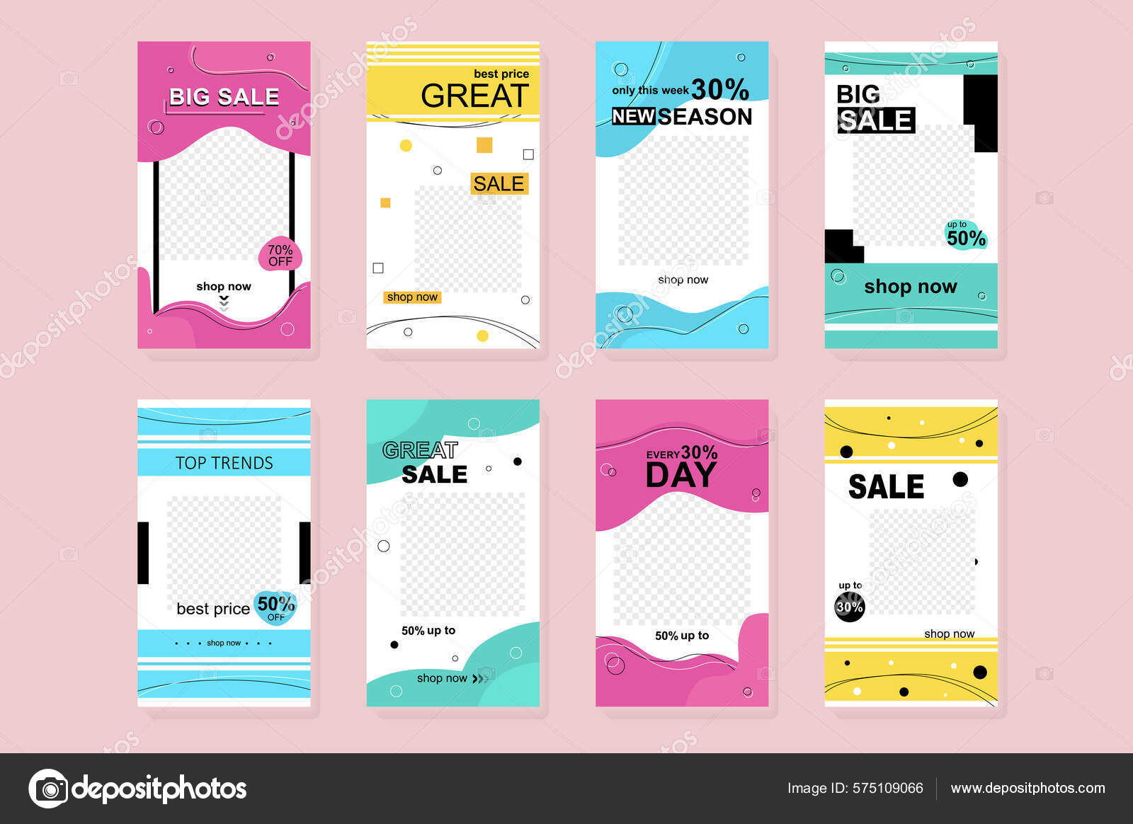 스토리를 템플릿 배너를 블로그를 디자인 온라인 최고의 그리고 할인입니다 네트워크에서 스톡 벡터 - ©alexdndz 575109066, image size:1600x1164