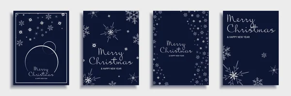 Vrolijk Kerstfeest Nieuwjaar 2023 Brochure Covers Set Kerstminimaal Banner Ontwerp — Stockfoto