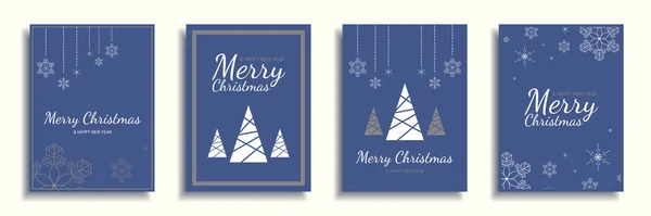 Merry Christmas New Year 2023 Brochure Covers Set Xmas Minimal — Stock Photo, Image