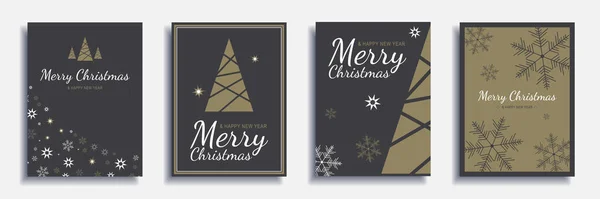 Merry Christmas New Year 2023 Brochure Covers Set Xmas Minimal — Stock Photo, Image