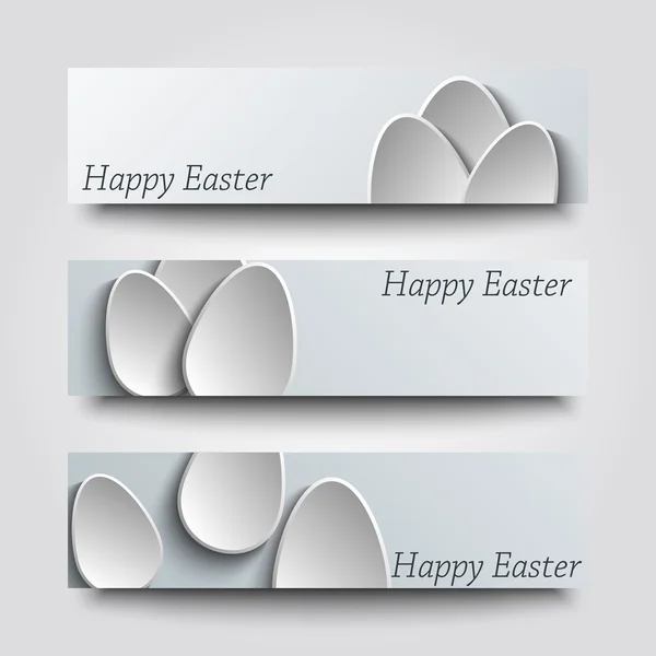Happy Easter greeting banner. — Stock Vector