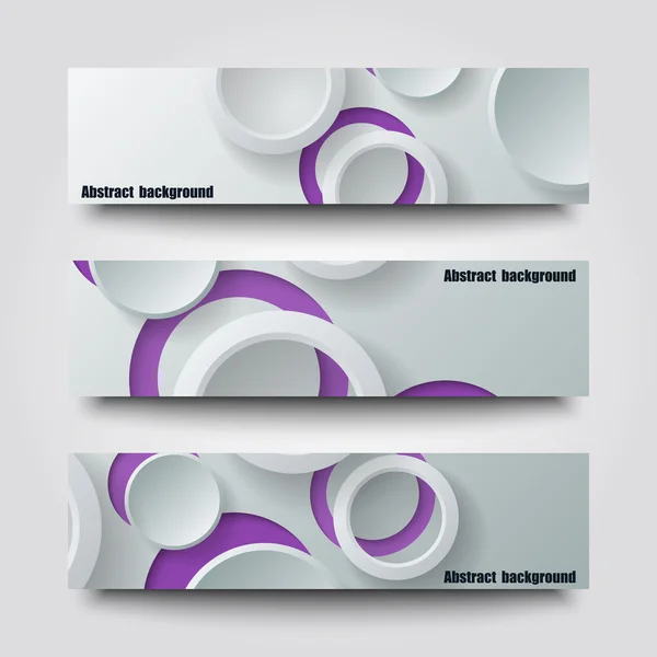 Set banner sjablonen met abstracte achtergrond — Stockvector