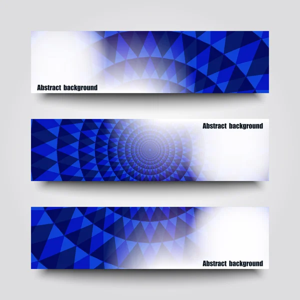 Conjunto de modelos de banner com fundo abstrato — Vetor de Stock