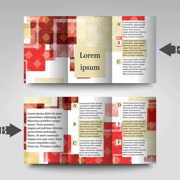 抽象的な背景とパンフレットのテンプレート — ストックベクタ