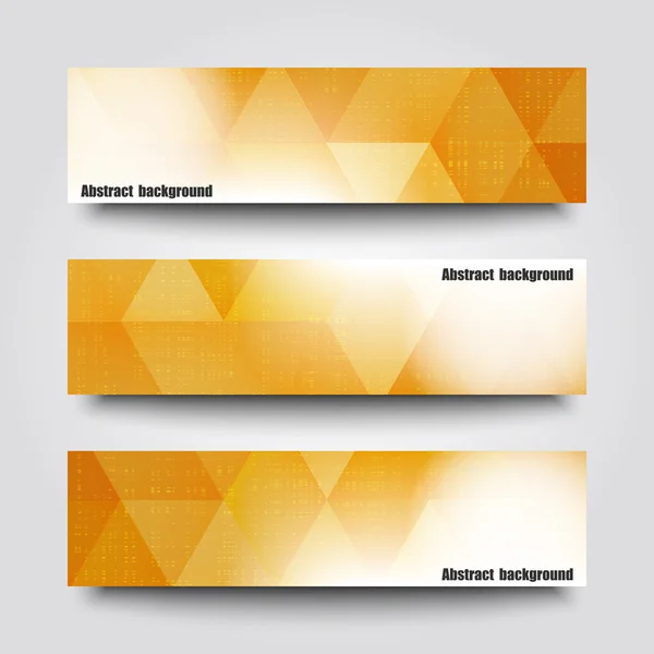 Set banner sjablonen met abstracte achtergrond — Stockvector