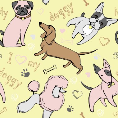 benim köpek aşk seamless modeli