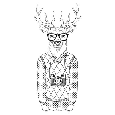 geyik hipster kadar giymiş