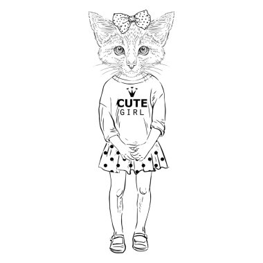 kedi kız çocuk
