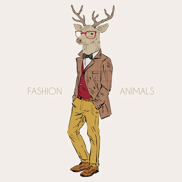 Hipster cerf — Image vectorielle