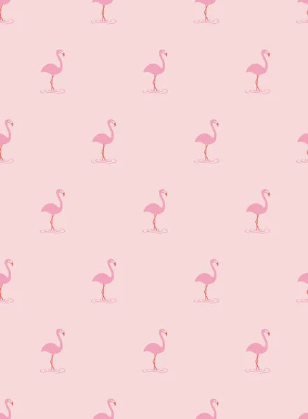 Flamingo liten fjäll vektor sömlöst mönster — Stock vektor