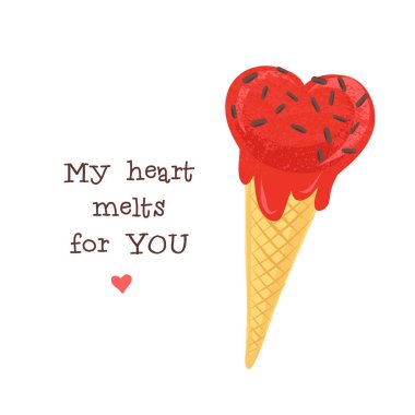 Sevgililer Günü kartpostalında aşk alıntısı var. 