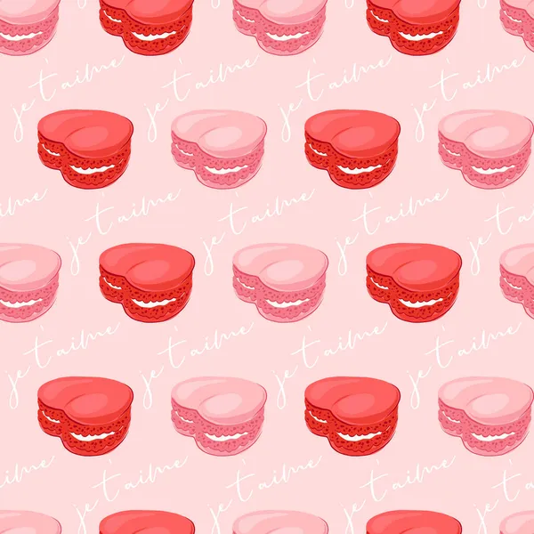 Valentines sweets vector seamless pattern — Stock Vector