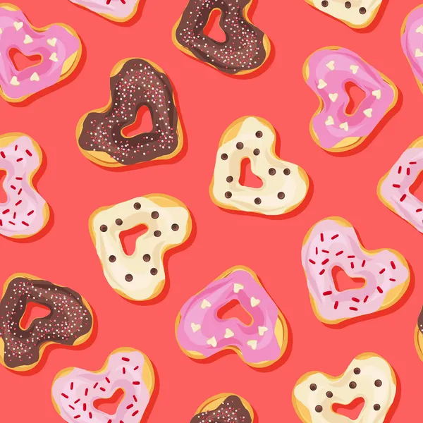 Valentines sweets vector seamless pattern — Stock Vector