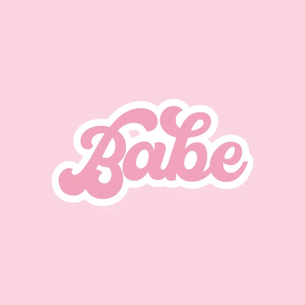 Babe Baby wording vector illustration — Stock Vector