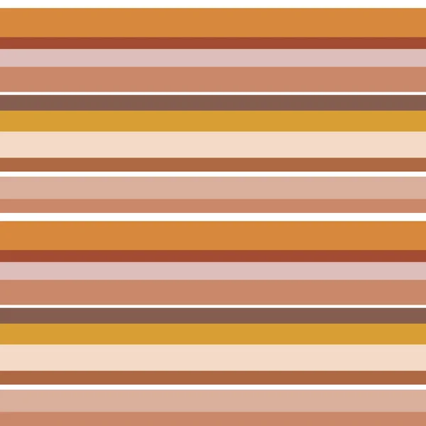 Cores de outono desbotadas listras horizontais padrão sem costura vetor — Vetor de Stock