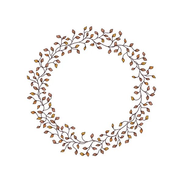 Illustration vectorielle de couronne de plantes de lierre magique isolée sur blanc — Image vectorielle