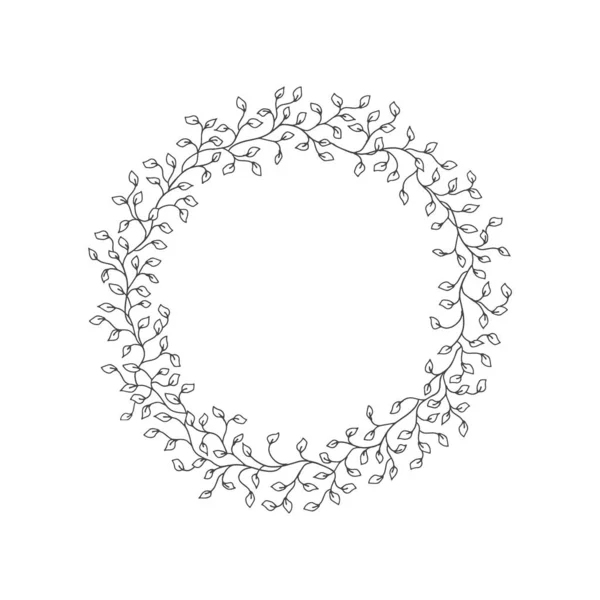 Magical ivy plant wreath vector illustration isolated on white Royalty Free Stock Illustrations