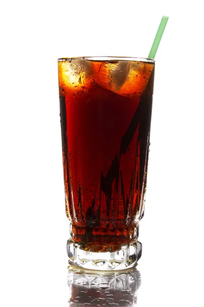 Cola im Glas — Stockfoto