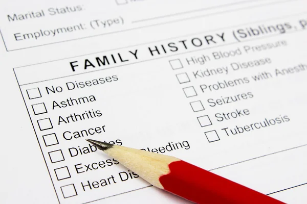 Medical claim form and patient medical history questionnaire — Stock Photo, Image