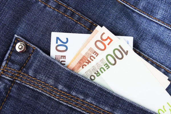 Geld in de zak — Stockfoto