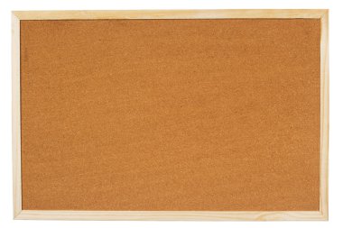 Beyaz arka plan üzerinde izole corkboard