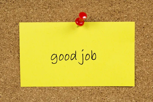 Messages on cork board — Stock Photo, Image