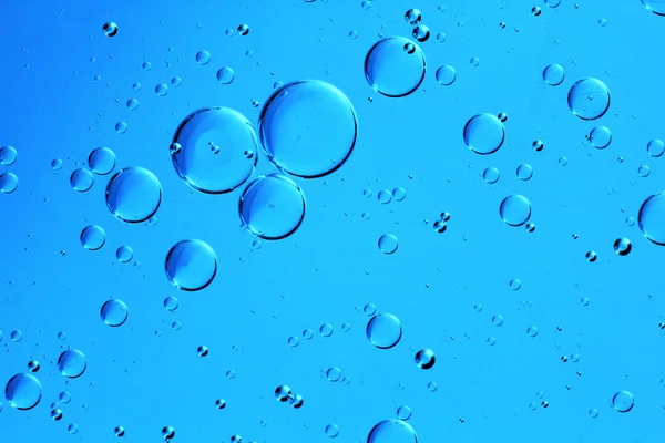 Water drops on blue — Stock Photo, Image